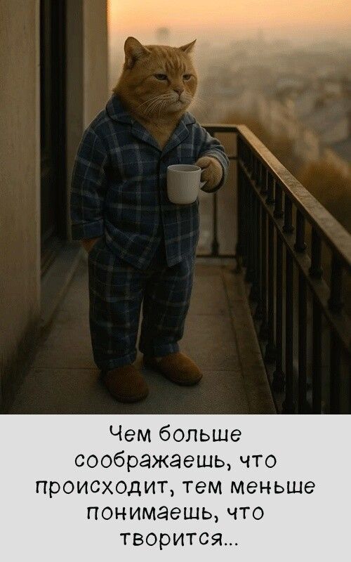 Чем больше соображаешь, что происходит, тем меньше понимаешь, что творится...