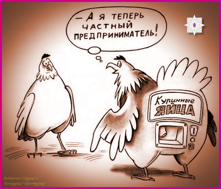 - А Я ТЕПЕРЬ ЧАСТНЫЙ ПРЕДПРИНИМАТЕЛЬ!
Куриные яйца