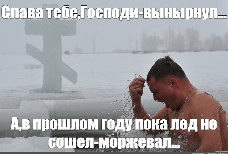 Слава тебе, Господи — вынырнул... А в прошлом году пока лед не сошел — моржовал...