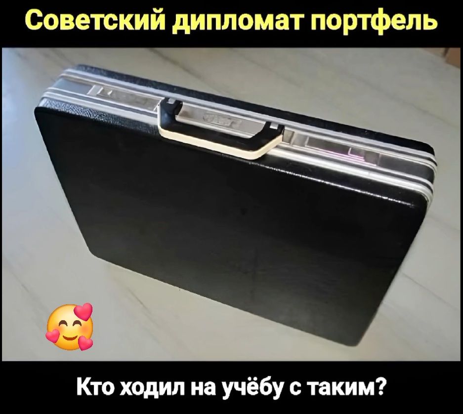 Советский дипломат портфель

Кто ходил на учёбу с таким? 😍