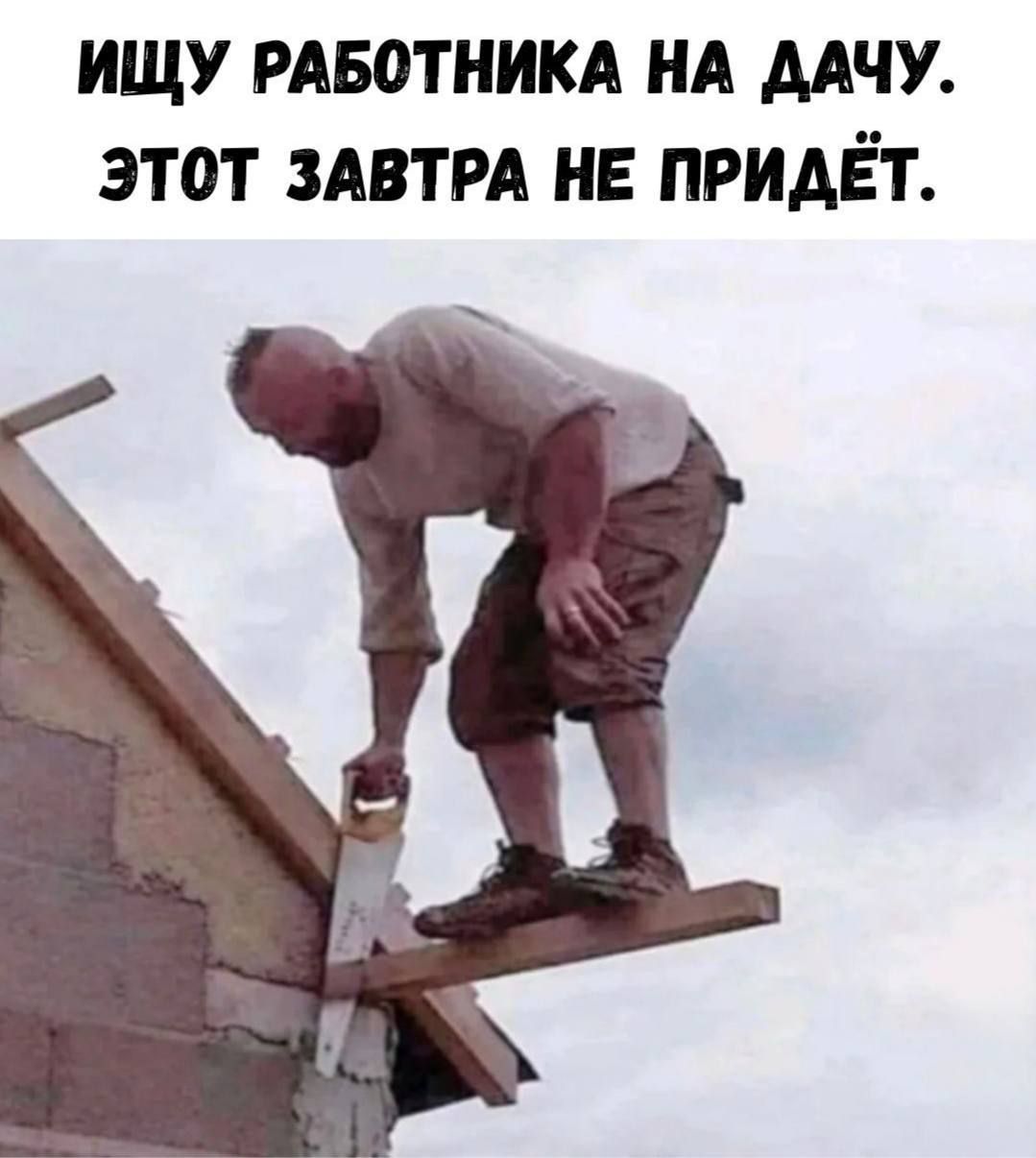 ИЩУ РАБОТНИКА НА ДАЧУ. ЭТОТ ЗАВТРА НЕ ПРИДЕТ.