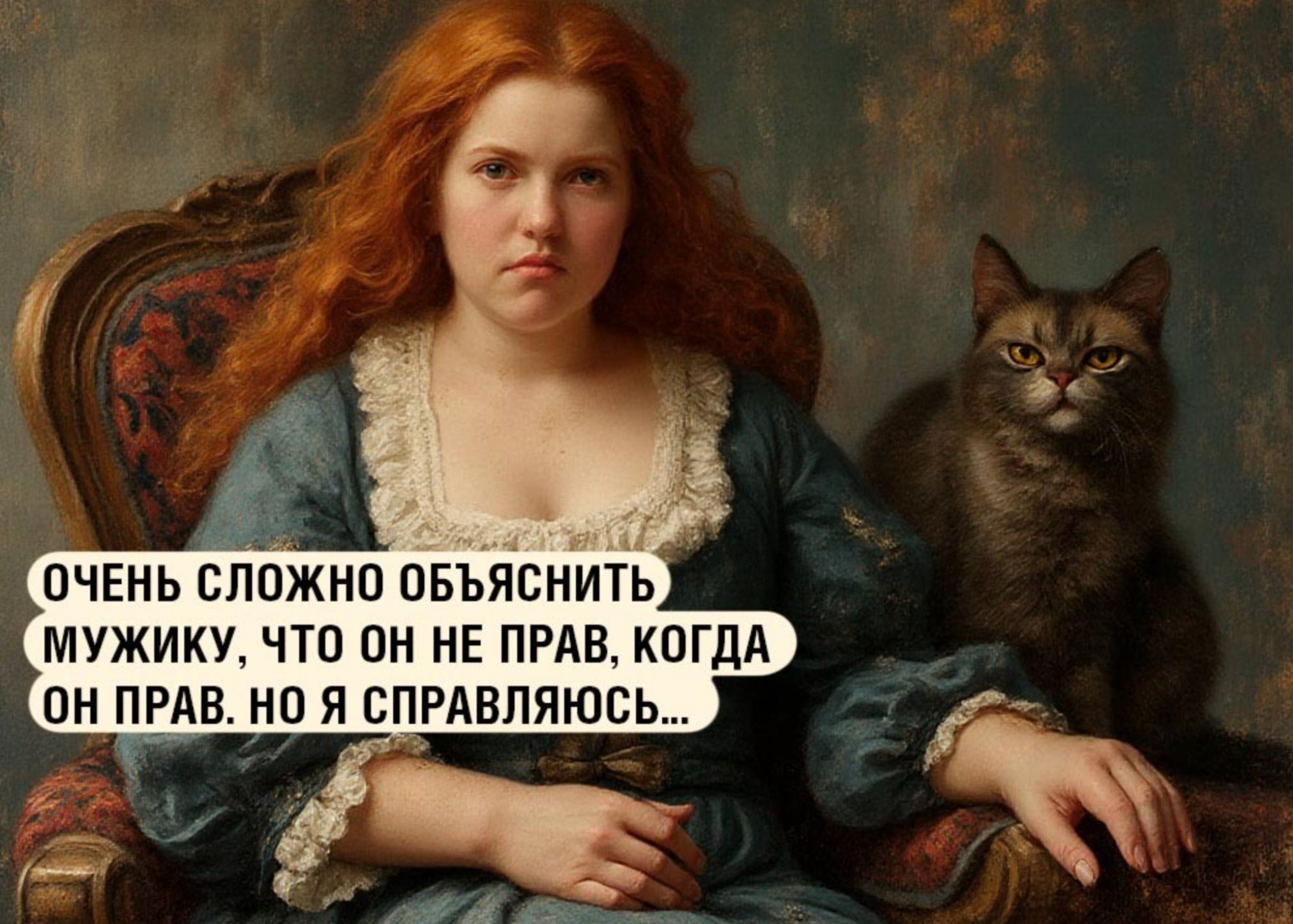 ОЧЕНЬ сложно объяснить мужику, что он не прав, когда он прав. но я справляюсь...