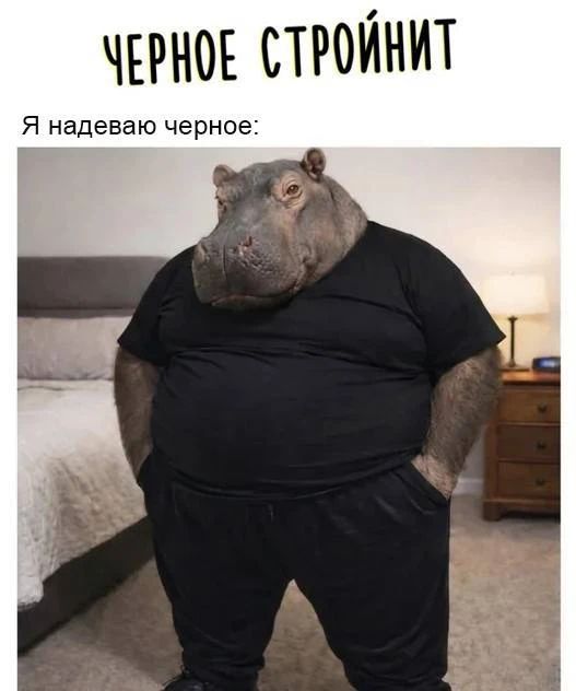 ЧЕРНОЕ СТРОЙНИТ
Я надеваю черное:
