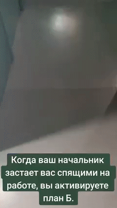 Когда ваш начальник застаёт вас спящими на работе, вы активируете план Б.