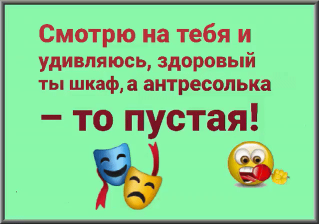 Смотрю на тебя и удивляюсь, здоровый ты шкаф, а антресолька — то пустая!