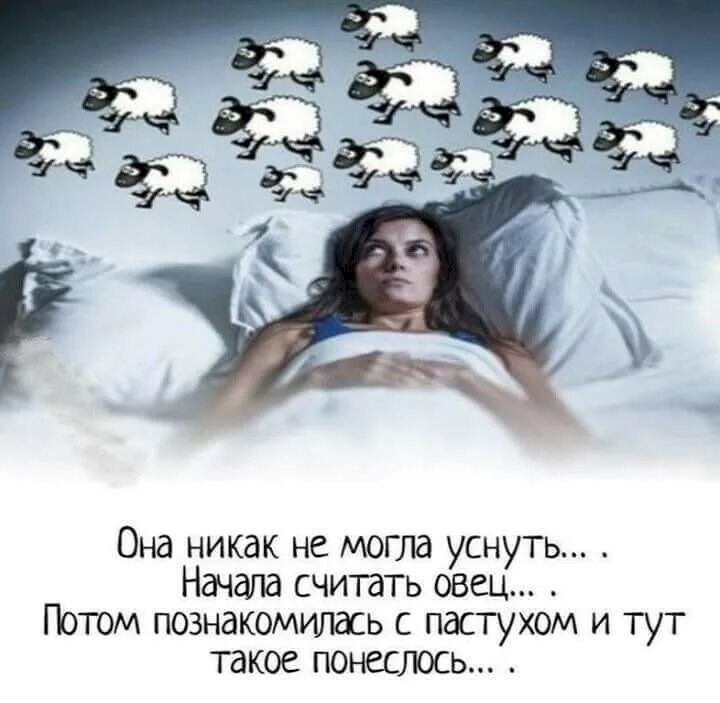 Она никак не могла уснуть... Начала считать овец... Потом познакомилась с пастухом и тут такое понеслось...