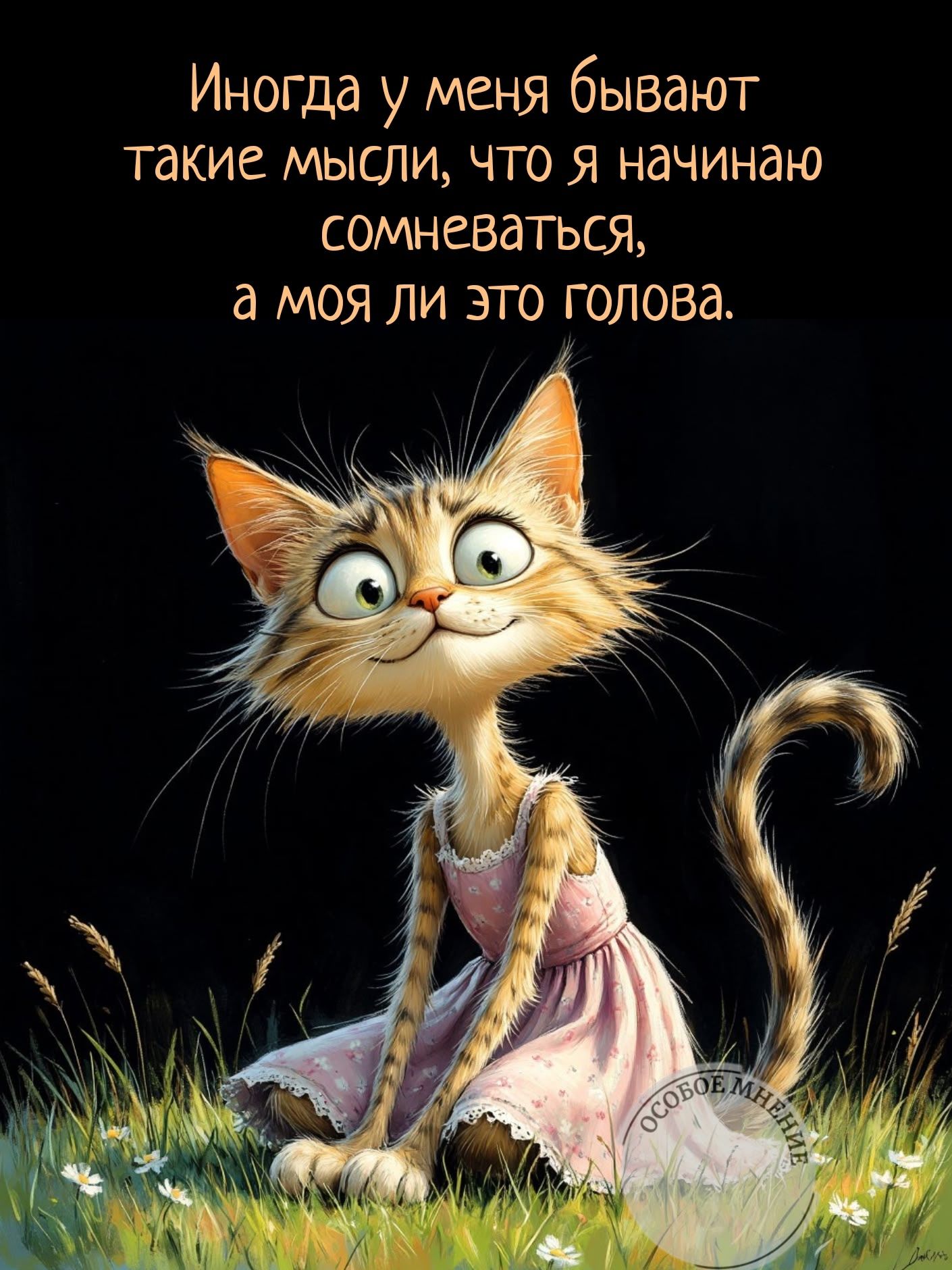 Иногда у меня бывают такие мысли, что я начинаю сомневаться, а моя ли это голова.