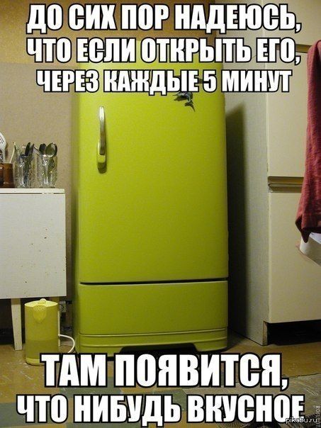 До сих пор надеюсь, что если открыть его, через каждые 5 минут там появится что-нибудь вкусное.