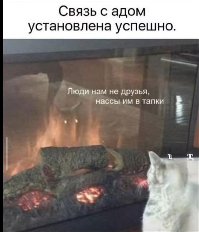 Связь с адом установлена успешно.
Люди нам не друзья, нассы им в тапки