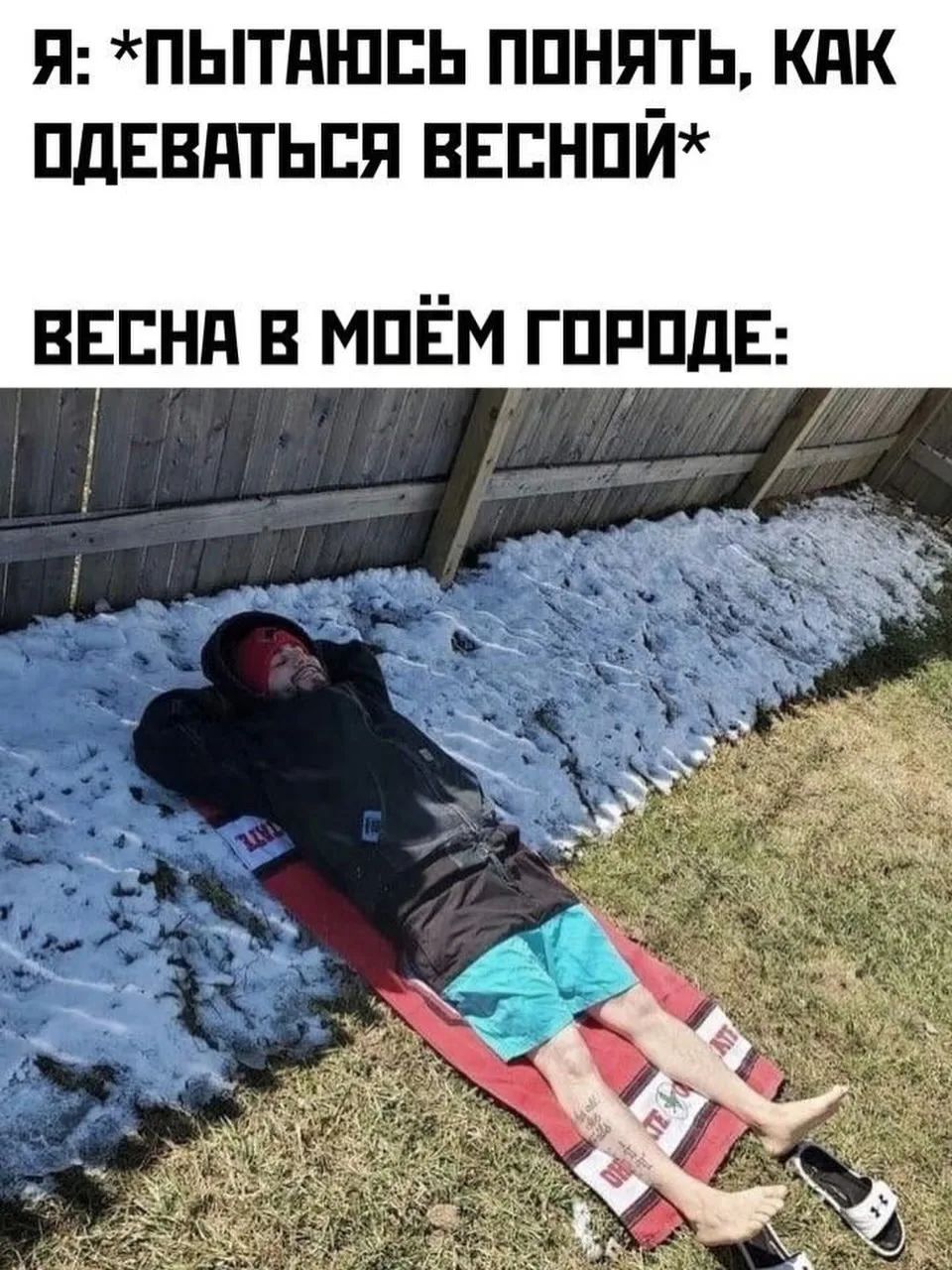 Я: *пытаюсь понять, как одеваться весной*
Весна в моём городе:
