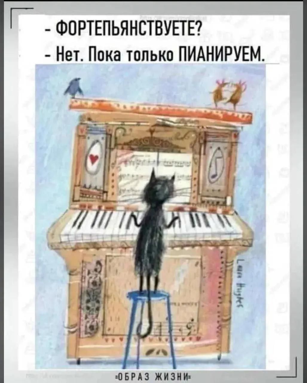 - ФОРТЕПЬЯНСТВУЕТЕ?
- Нет. Пока только ПИАНИРУЕМ.