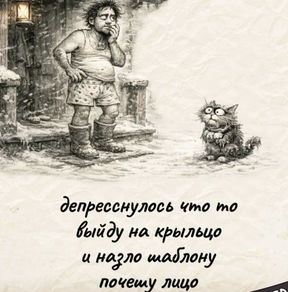 депреснулся что то выйду на крыльцо и надло шаблону почему лицо