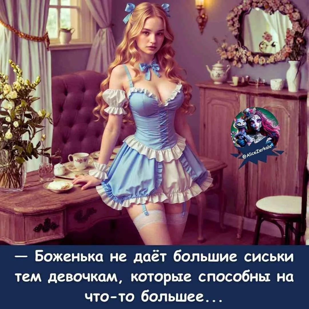 — Боженька не даёт большие сиськи тем девочкам, которые способны на что-то большее...