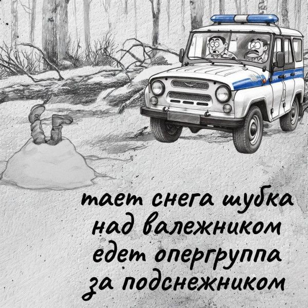 тает снега шубка над валежником едет опергруппа за подснежником