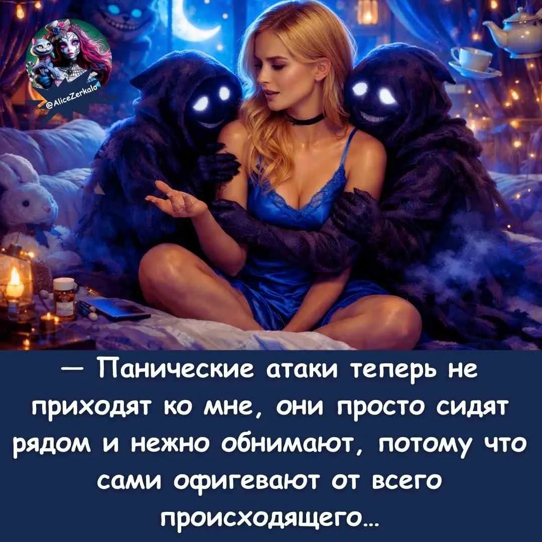 — Панические атаки теперь не приходят ко мне, они просто сидят рядом и нежно обнимают, потому что сами офигевают от всего происходящего...