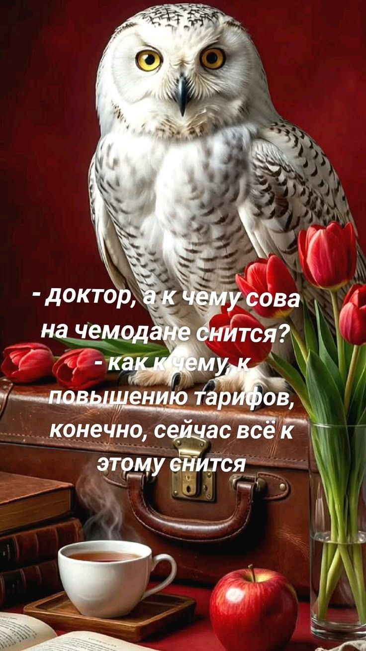 доктор, а к чему сова на чемодане снится? - как к чему, к повышению тарифов, конечно, сейчас всё к этому снится