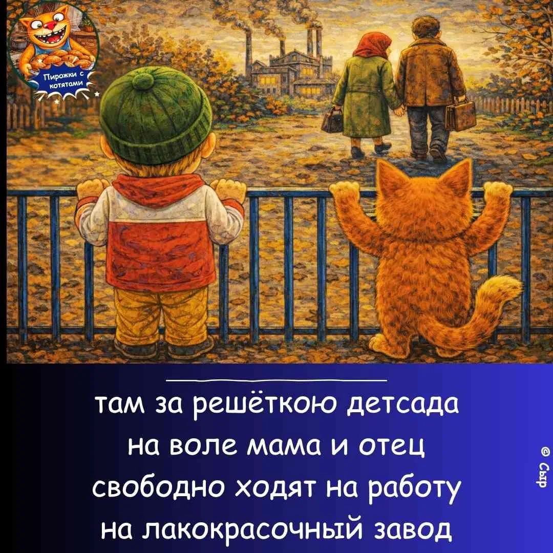Пирожки с котятами. там за решёткою детсада на воле мама и отец свободно ходят на работу на лакокрасочный завод