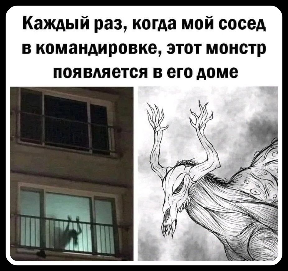 Каждый раз, когда мой сосед в командировке, этот монстр появляется в его доме
