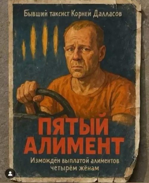 Бывший таксист Корней Далласов Пятый алимент Измождён выплатой алиментов четырём жёнам