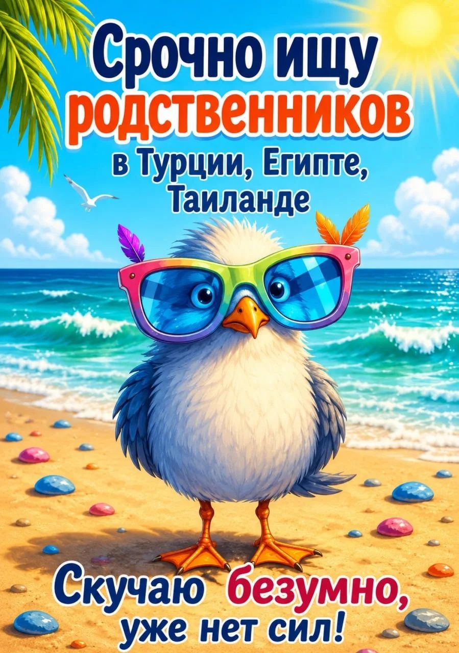 Срочно ищу родственников в Турции, Египте, Таиланде. Скучаю безумно, уже нет сил!