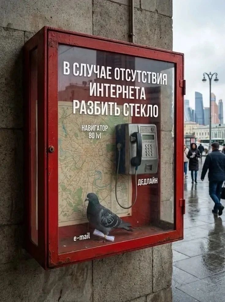 В случае отсутствия интернета разбить стекло. Навигатор 80 lvl. Дедлайн. e-mail.