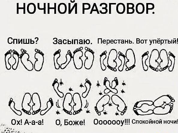 НОЧНОЙ РАЗГОВОР. Спишь? Засыпаю. Перестань. Вот упёртый! Ох! А-а-а! О, Боже! Ооооооу!!! Спокойной ночи!
