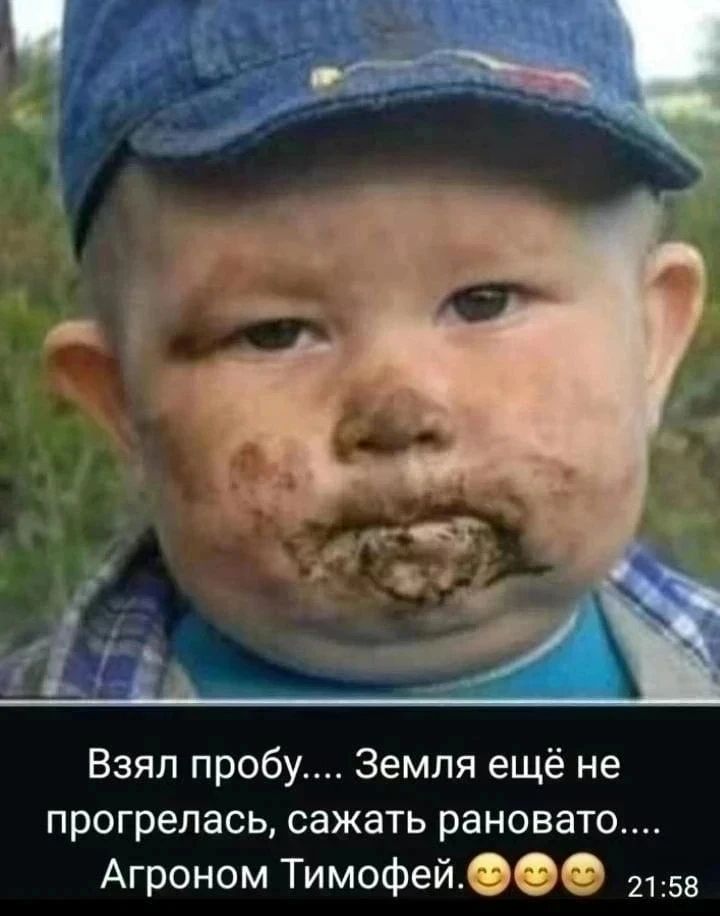 Взял пробу.... Земля еще не прогрелась, сажать рановато.... Агроном Тимофей.
