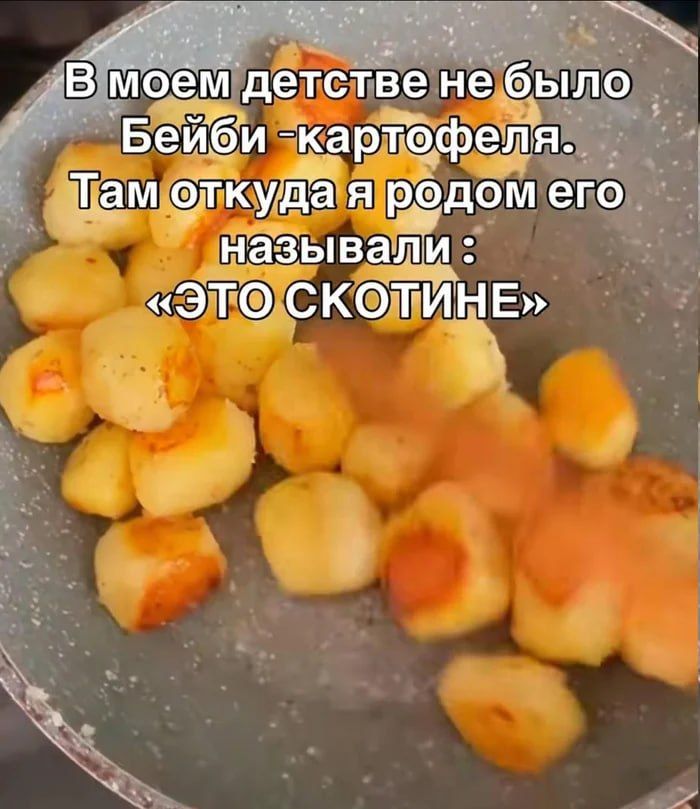 В моем детстве не было Бейби -картофеля. Там откуда я родом его называли: «ЭТО СКОТИНЕ»