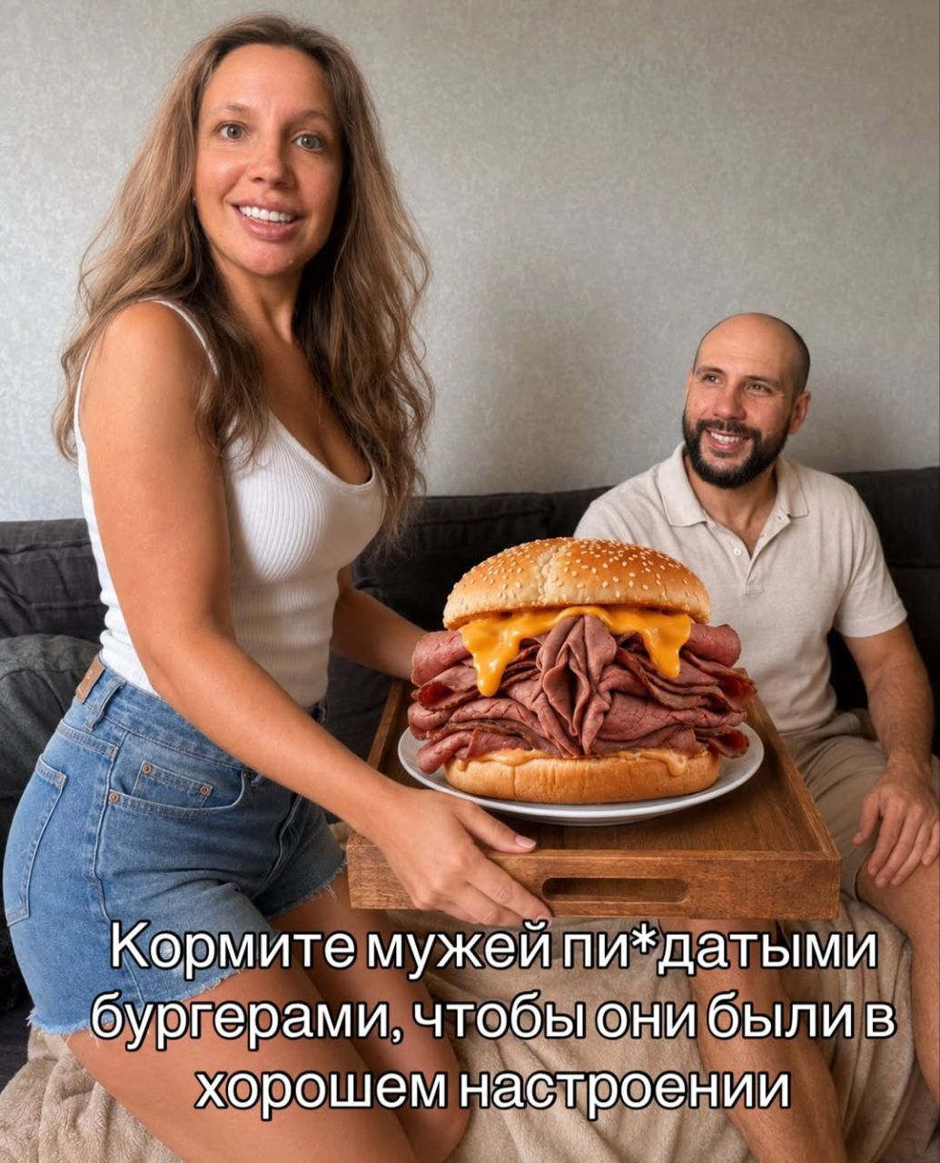 Кормите мужей пи*датыми бургерами, чтобы они были в хорошем настроении