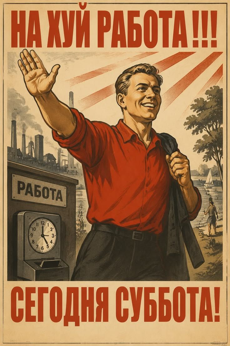 НА ХУЙ РАБОТА!!! РАБОТА СЕГОДНЯ СУББОТА!