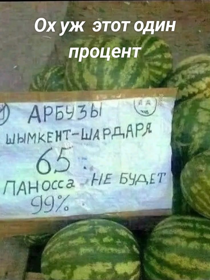 Ох уж этот один процент АРБУЗЫ ШЫМКЕНТ-ШАРДАРА 65 ПАНОССА НЕ БУДЕТ 99%