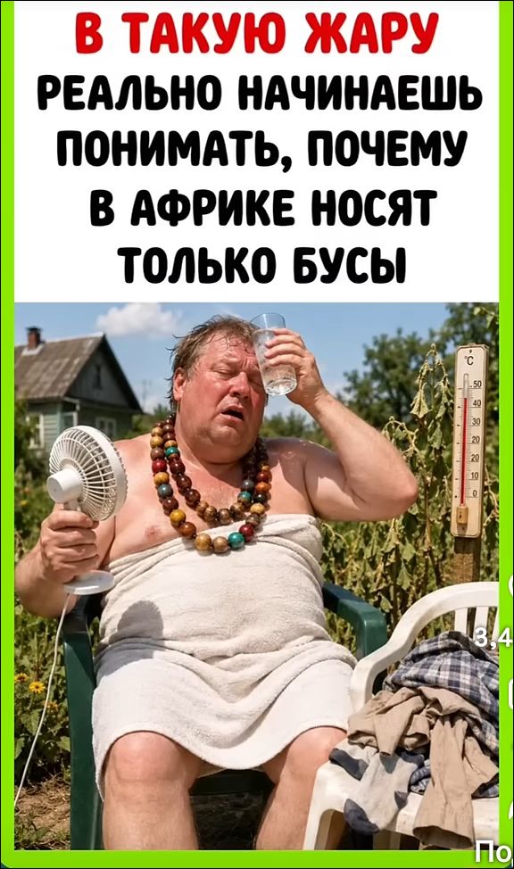 В ТАКУЮ ЖАРУ РЕАЛЬНО НАЧИНАЕШЬ ПОНИМАТЬ, ПОЧЕМУ В АФРИКЕ НОСЯТ ТОЛЬКО БУСЫ