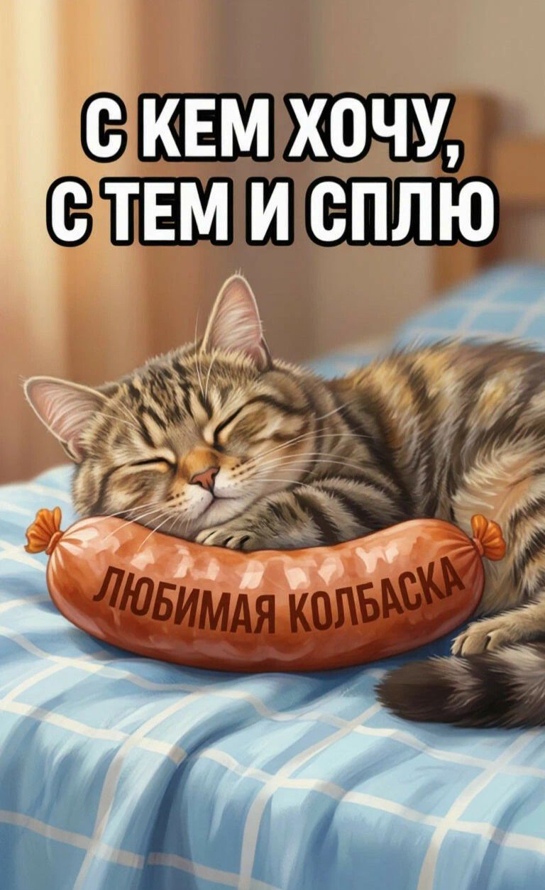 С кем хочу, с тем и сплю. Любимая колбаска.