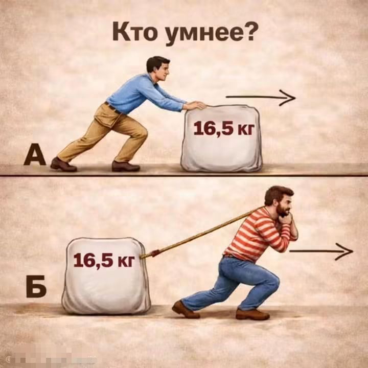 Кто умнее? А 16,5 кг Б 16,5 кг