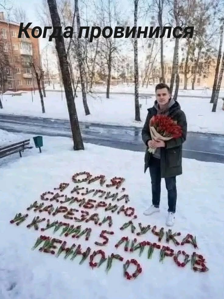 Когда провинился Оля, я купил скумбрию, нарезал, и купил 5 литров пенного