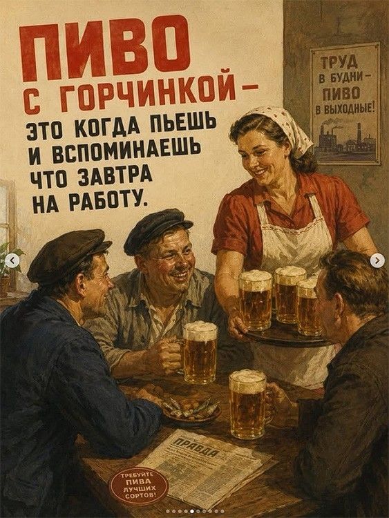 ПИВО С ГОРЧИНКОЙ - ЭТО КОГДА ПЬЕШЬ И ВСПОМИНАЕШЬ ЧТО ЗАВТРА НА РАБОТУ. ТРУД В БУДНИ - ПИВО В ВЫХОДНЫЕ! ПРАВДА ТРЕБУЙТЕ ПИВА ЛУЧШИХ СОРТОВ!