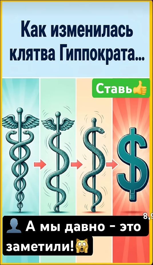 Как изменилась клятва Гиппократа... Ставь 👍 А мы давно - это заметили! 🙀