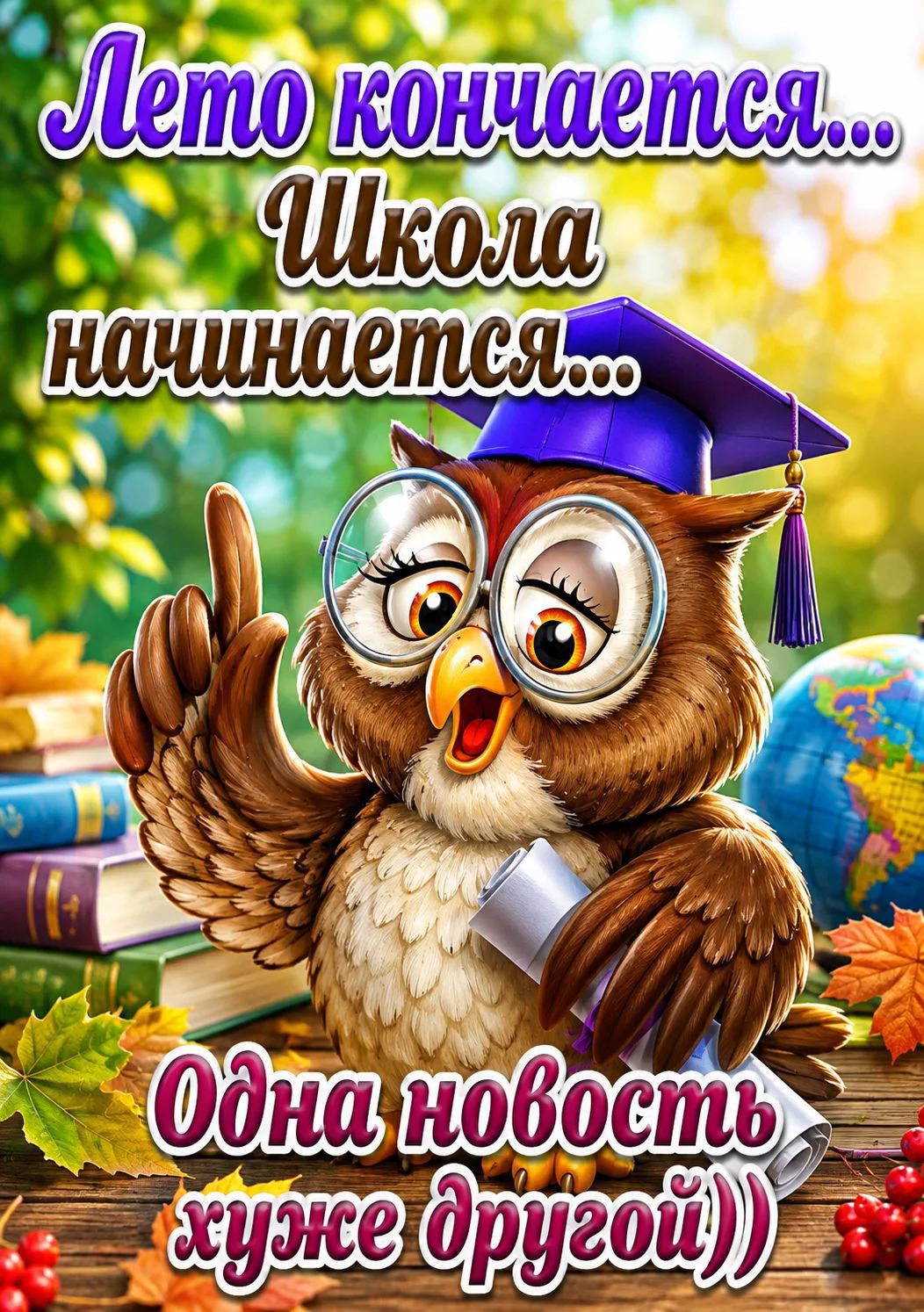 Лето кончается... Школа начинается... Одна новость хуже другой))