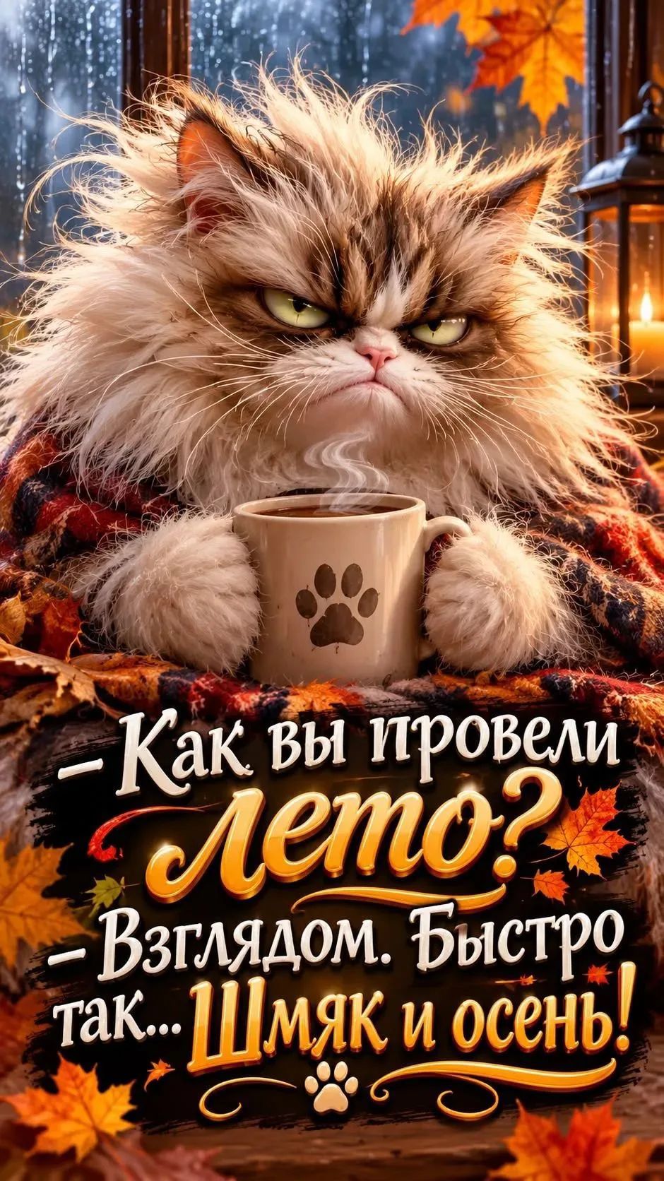 Как вы провели лето? Взглядом. Быстро так... Шмяк и осень!