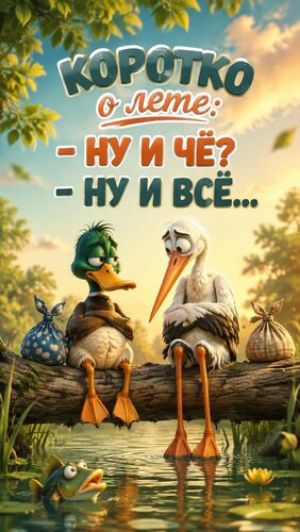 Коротко о лете: - Ну и чё? - Ну и всё...