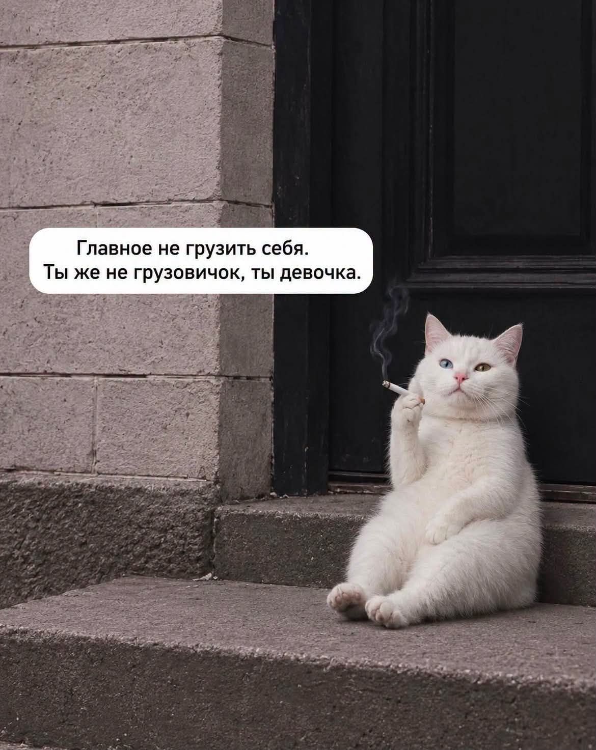 Главное не грузить себя. Ты же не грузовичок, ты девочка.
