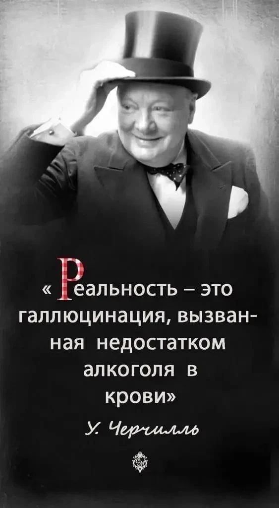 Реальность – это галлюцинация, вызванная недостатком алкоголя в крови. У. Черчилль