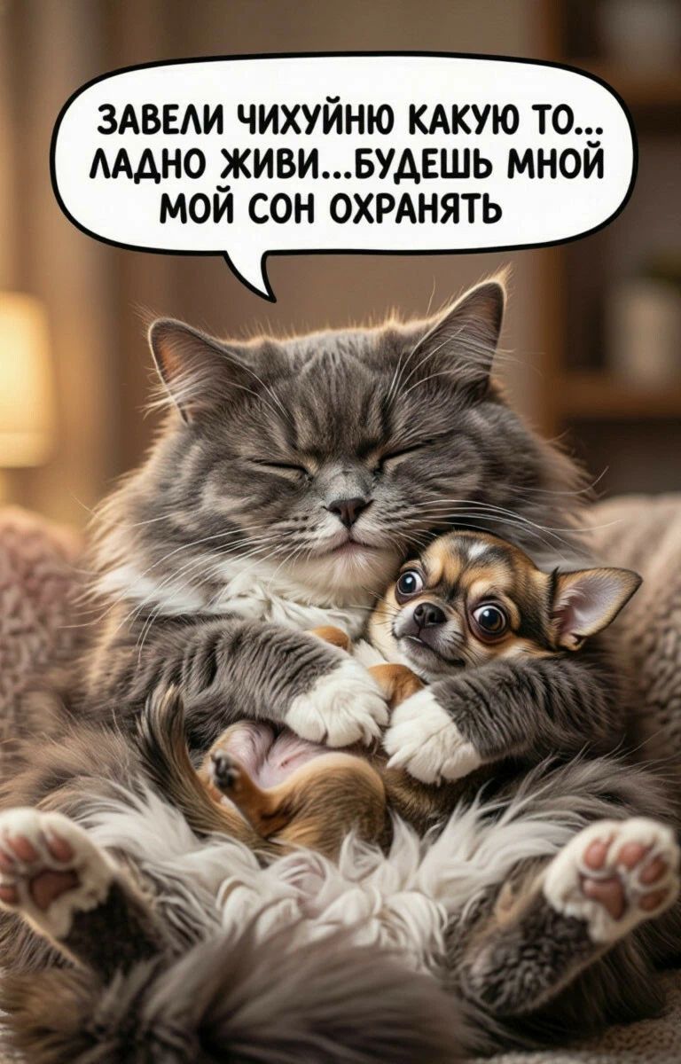 ЗАВЕЛИ ЧИХУЙНЮ КАКУЮ ТО... ЛАДНО ЖИВИ...БУДЕШЬ МНОЙ МОЙ СОН ОХРАНЯТЬ