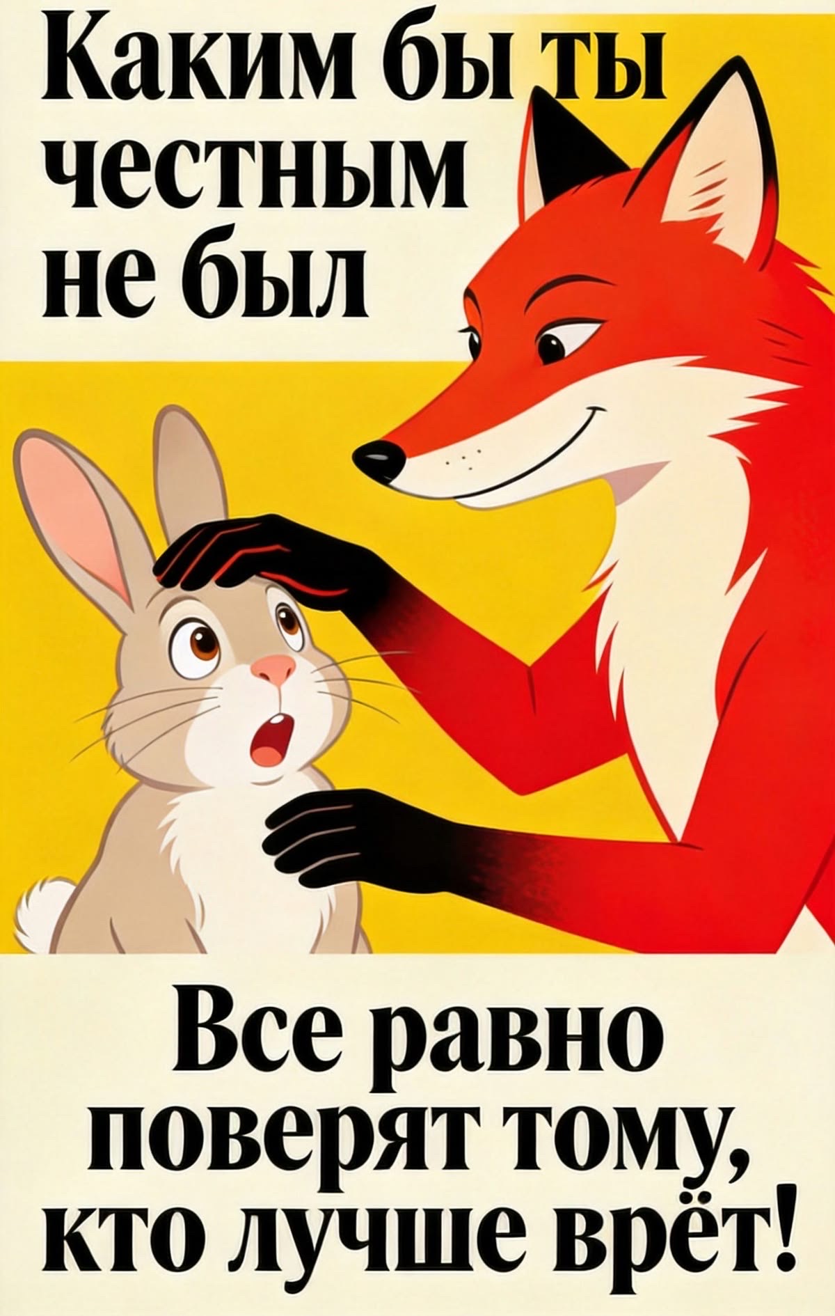 Каким бы ты честным не был Все равно поверят тому, кто лучше врёт!