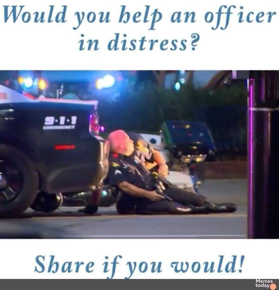 Would you help an officer in distress