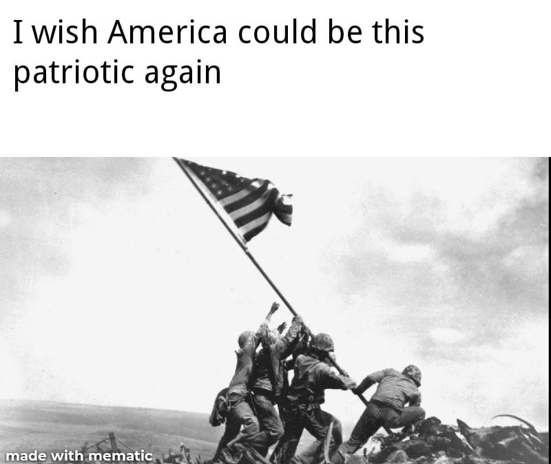 I wish America could be this patriotic again