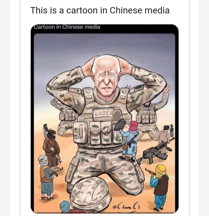 This is a cartoon in Chinese media