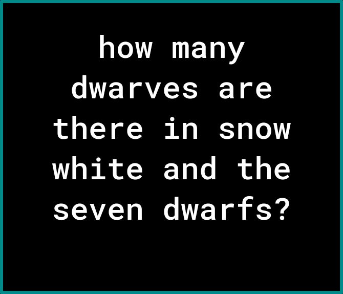 how many dwarves are there in snow white and the seven dwarfs