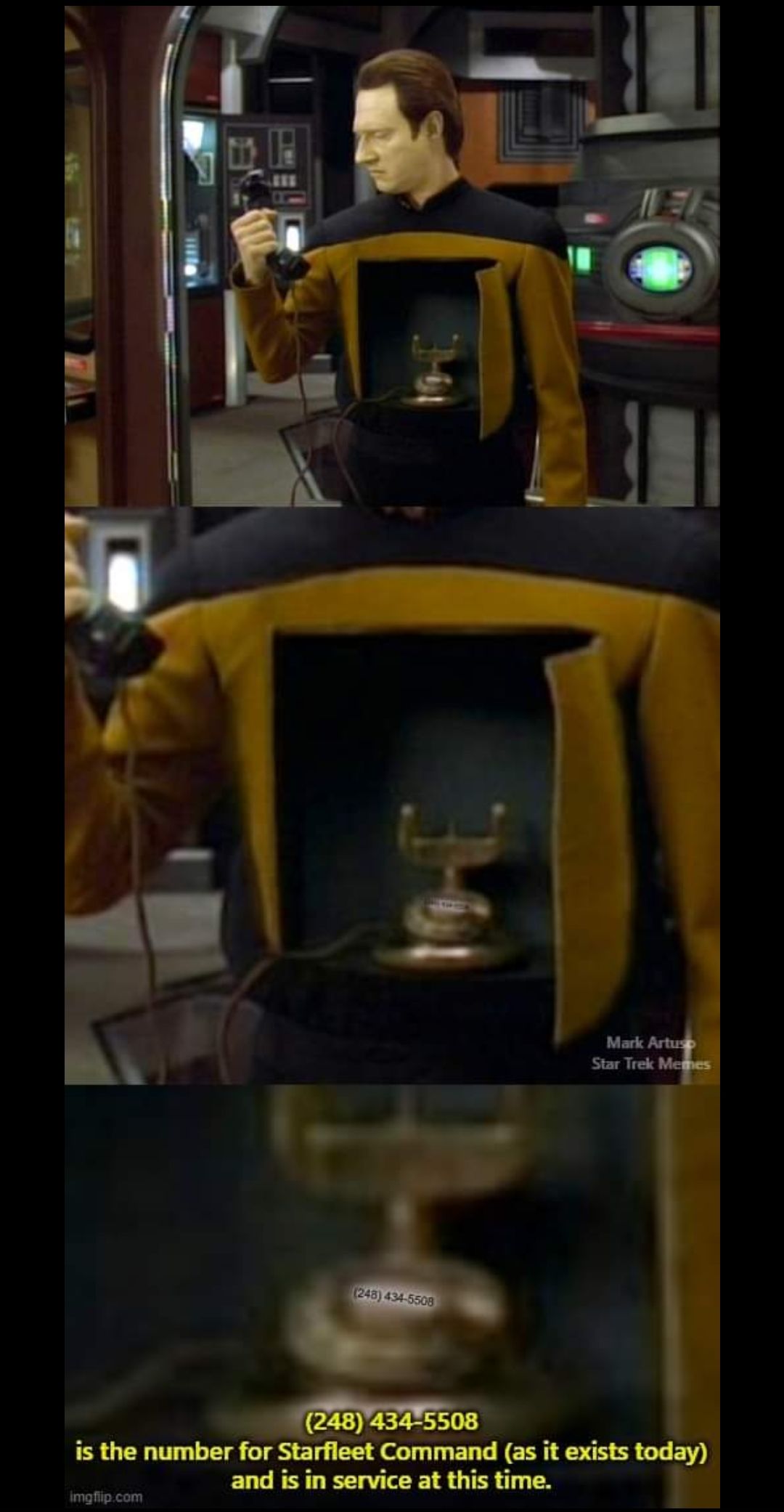 1 Ao o s the number for Starfleet Command as it exists today 40 and is in service at this time