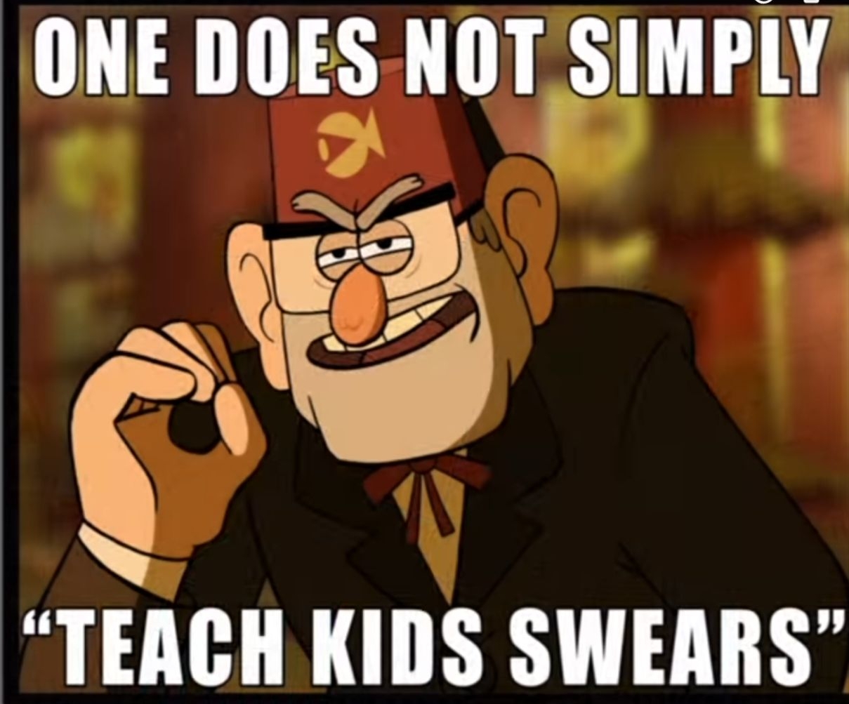 o Ap V TEACH KIDS SWEARS